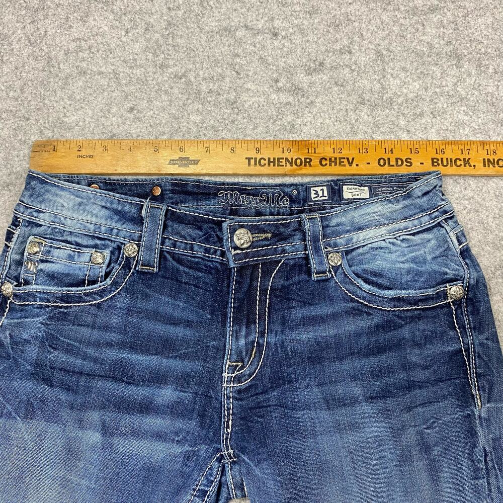 Miss Me Women's Straight Leg Jeans in Medium Blue Wash - Picture 14 of 16
